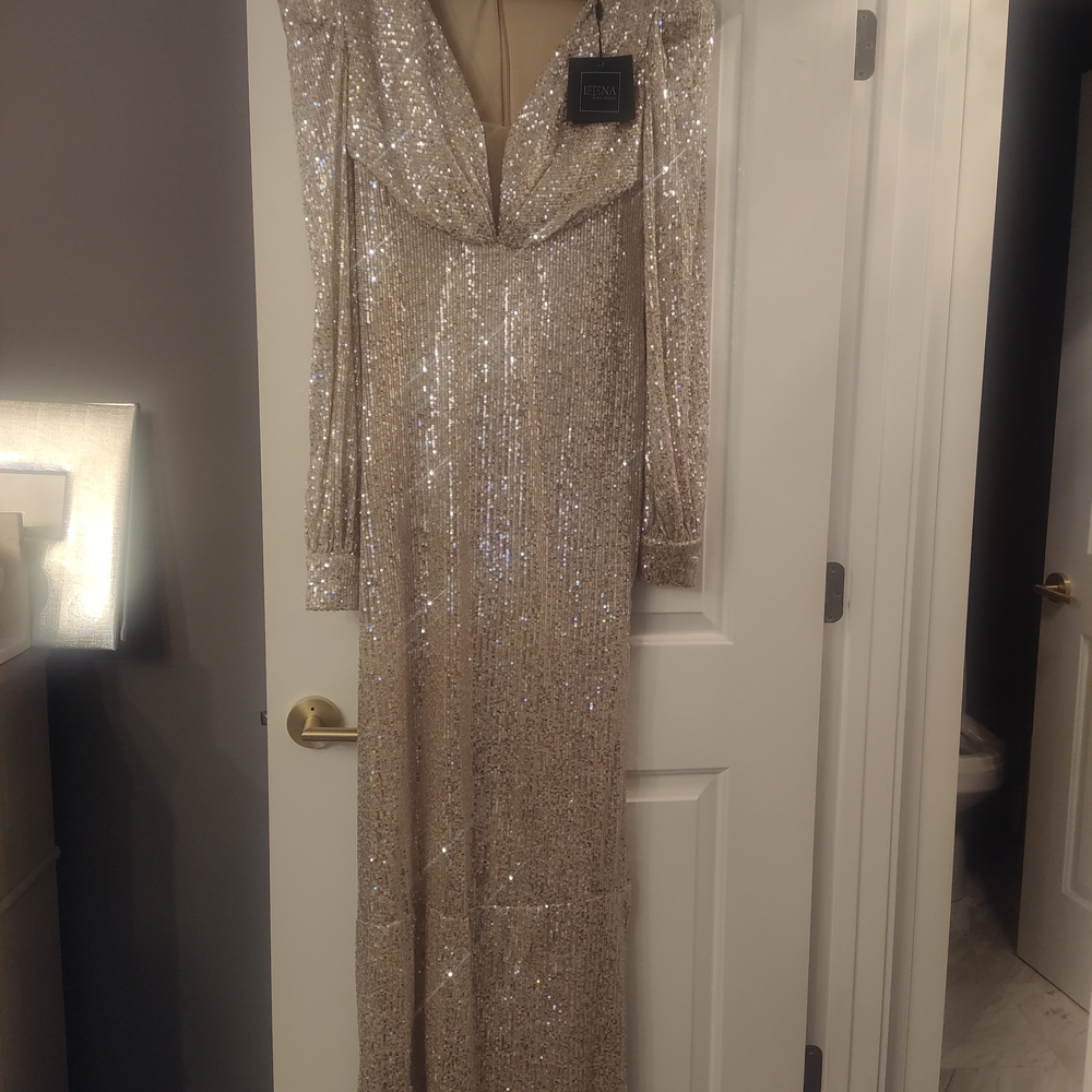 Mac Duggal Gold Sequin Gown